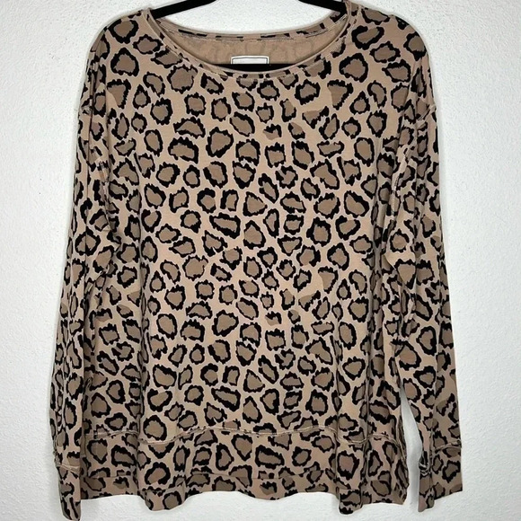 Rachel Hollis Cheetah Print Crew neck Sweatshirt Size Large - Picture 3 of 8